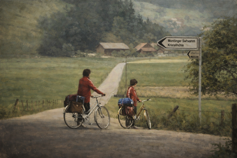 Brigitte Meier e Karin Müller in bicicletta prima del delitto delle Crystal Cave, Svizzera 1982